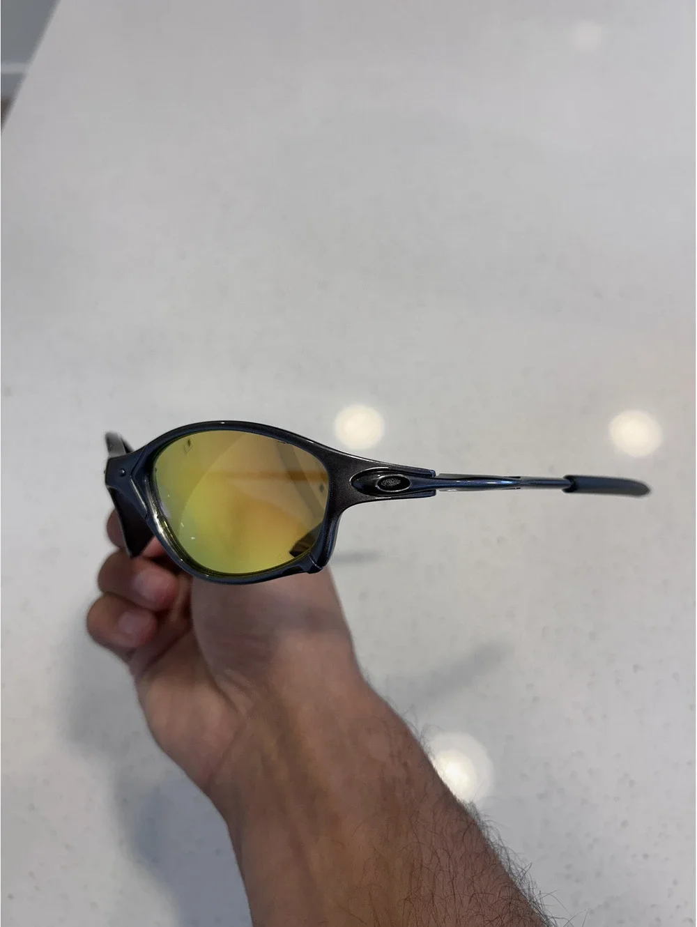 Grey Sports Sunglasses with yellow lens